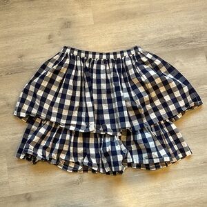 Hanna Andersson Gingham Layered Skirt Size 160